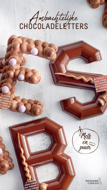 Room chocoladeletter wit