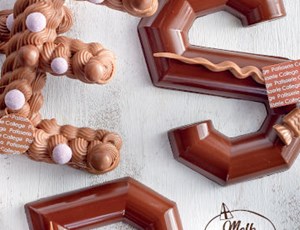 Chocoladeletter wit blok